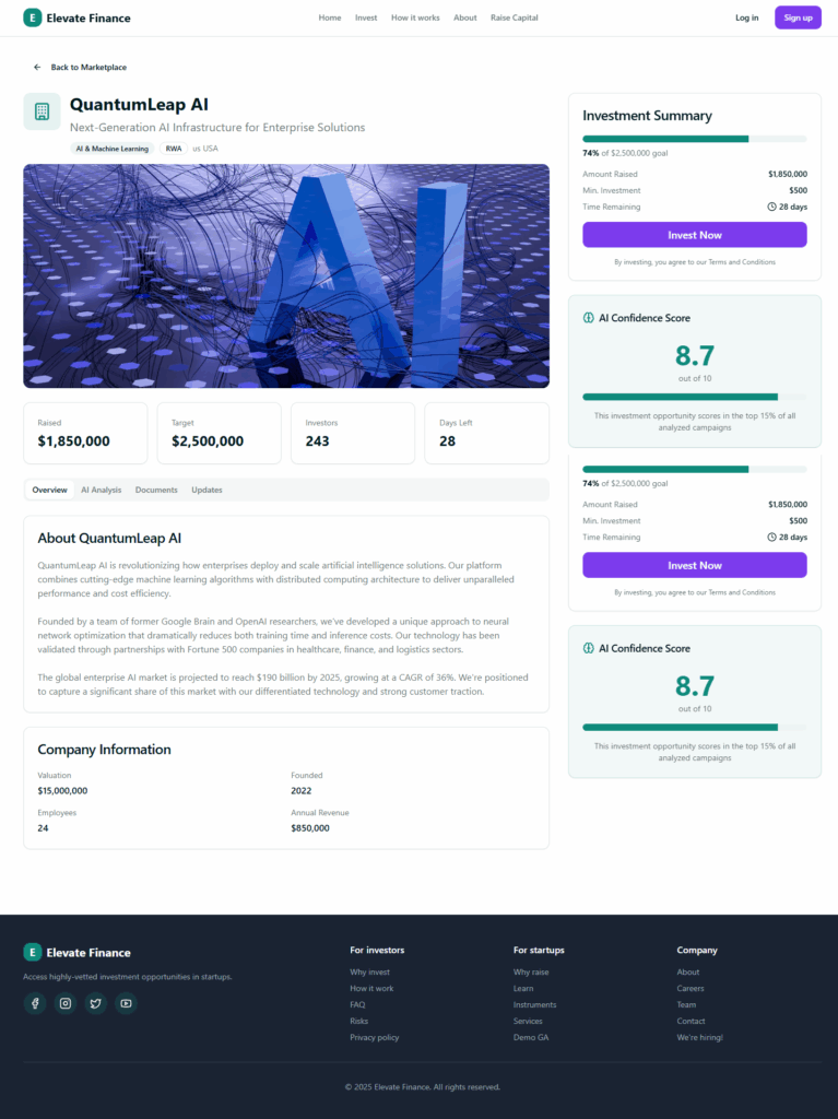 fireshot capture 008 elevate finance ai powered startup investment platform ai elevatefi.lovable.app